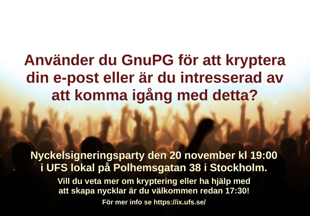 Flyer - Nyckelsigneringsparty i Stockholm